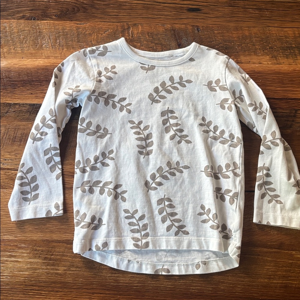 5T Oliver and Rain Leaf Pattern Long Sleeve Shirt